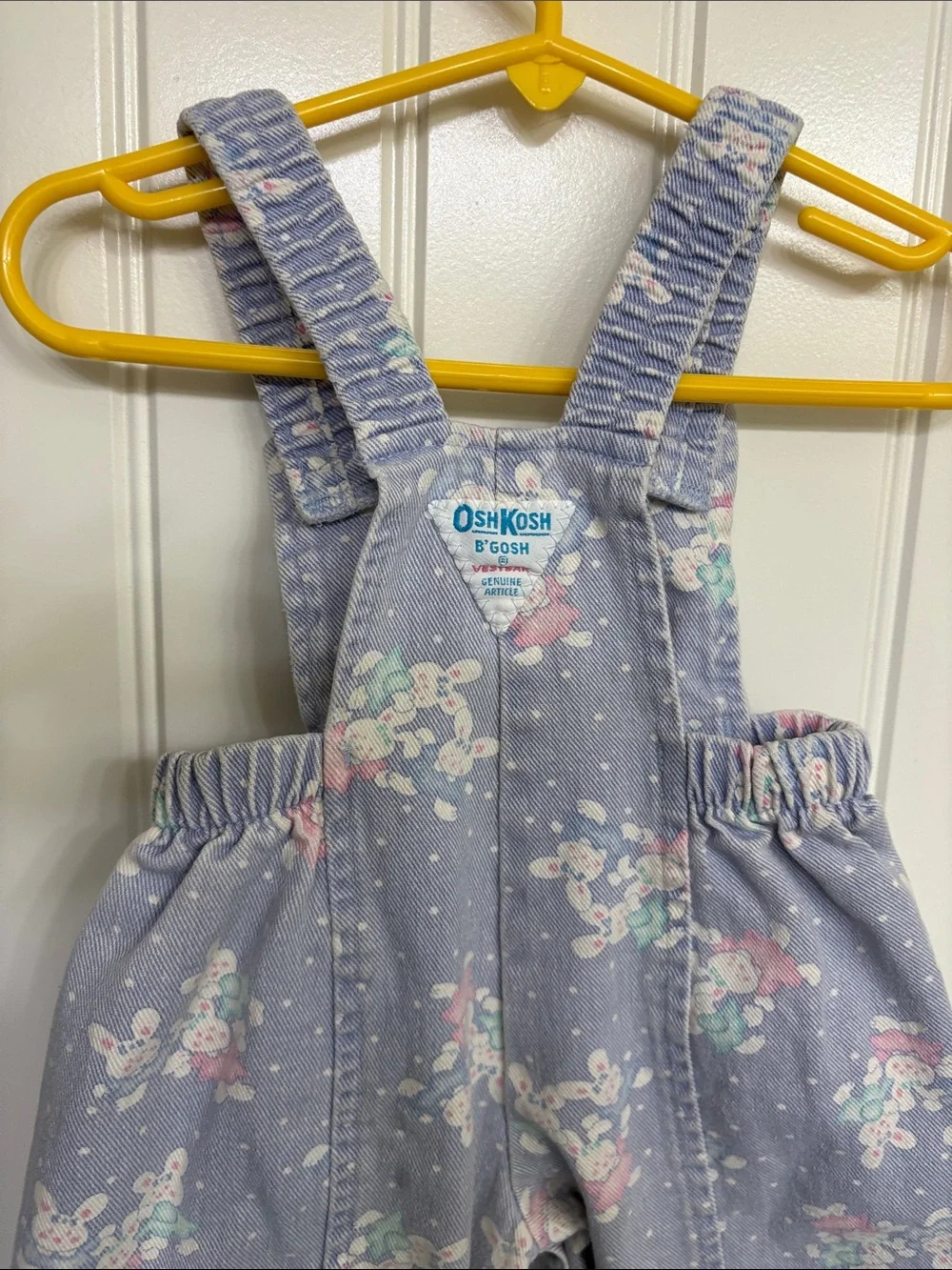 Vintage OshKosh B'gosh Lavender Bunny Overalls